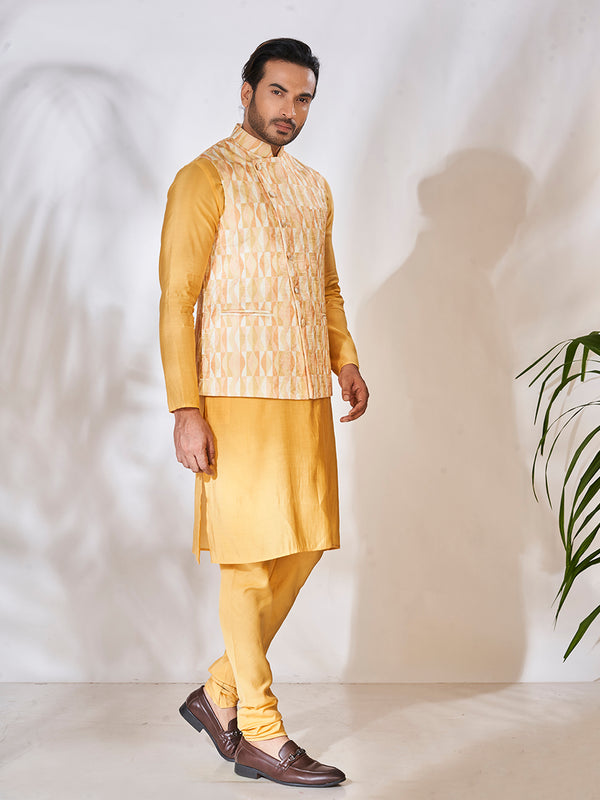 Vibrant Yellow Cotton Kurta Set