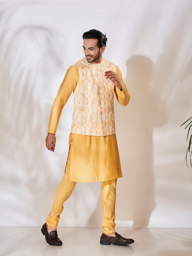 Vibrant Yellow Cotton Kurta Set