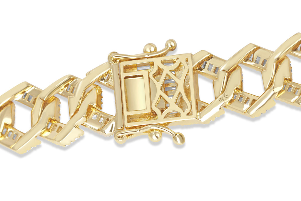 Rounded Rectangle Paperclip Link Bracelet 14K Gold
