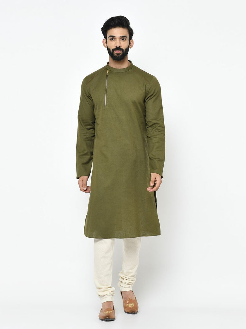 Olive Green Stylish Kurta