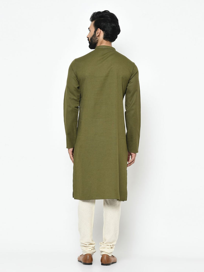 Olive Green Stylish Kurta