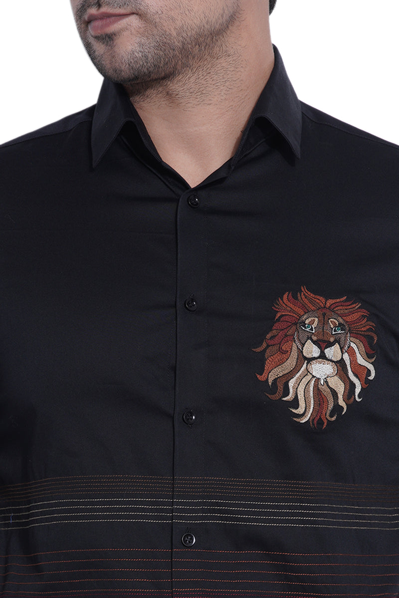 Men's Shirt In Black Color