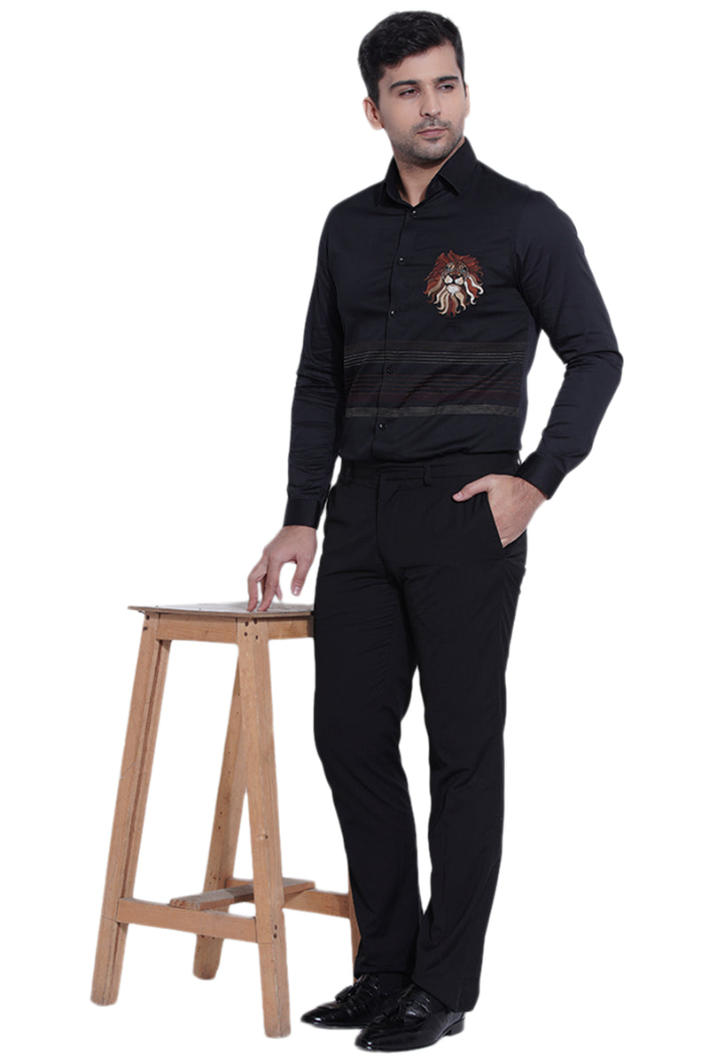 Men's Shirt In Black Color