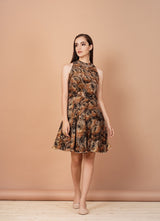 Party Wear Sharara Suit In Brown Colour