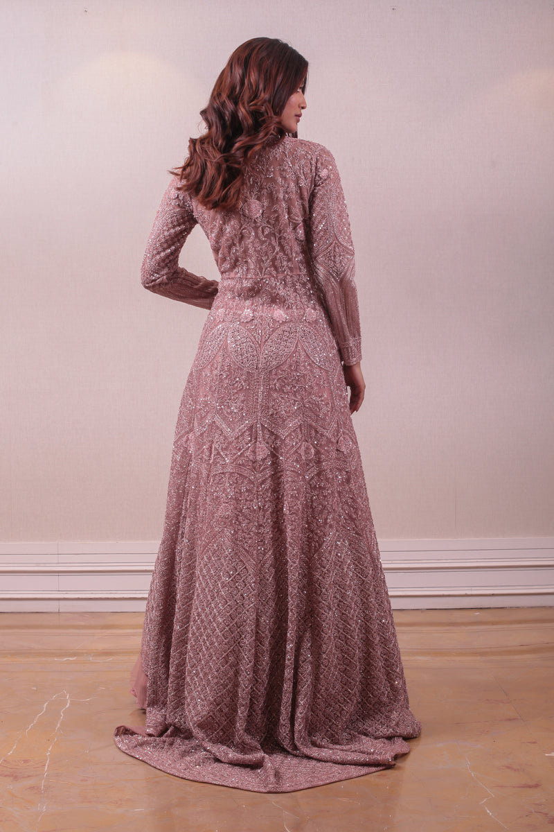 Coven and Co Peach Posie Gown  Everything Lace Hire