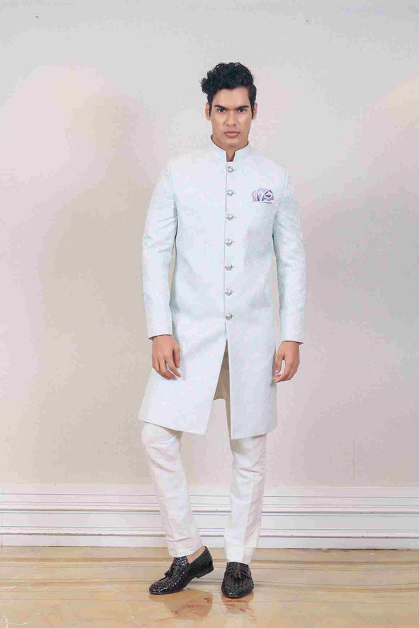 Indo Western For Men In White Colour sasyafashion