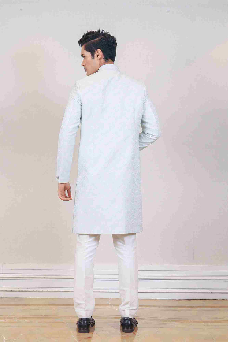 Indo Western For Men In White Colour sasyafashion