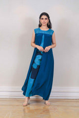 Designer Blue colour jumpsuit sasyafashion