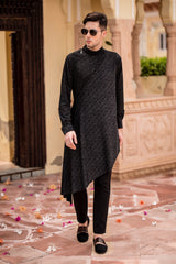 Party Wear Indo-Western In Black Color
