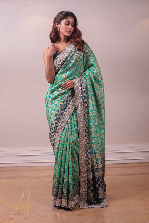 Designer Silk Handloom Embedded Sequin Saree sasyafashion