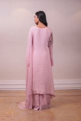 Designer Pink Georgette Salwar Kameez Set sasyafashion