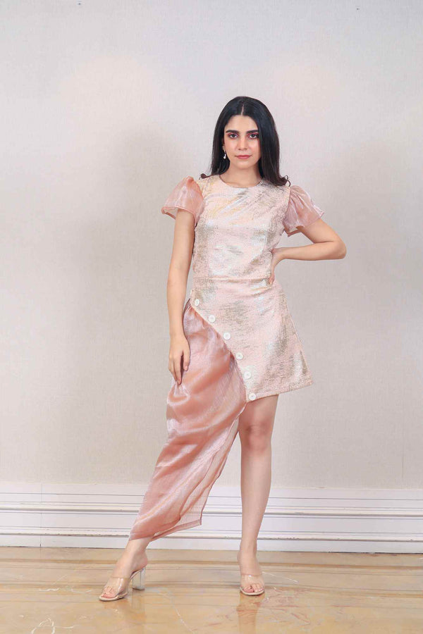 Designer Pink colour Dress sasyafashion