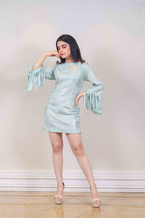 Designer Blue colour Dress sasyafashion
