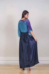 Designer Blue colour Dress sasyafashion
