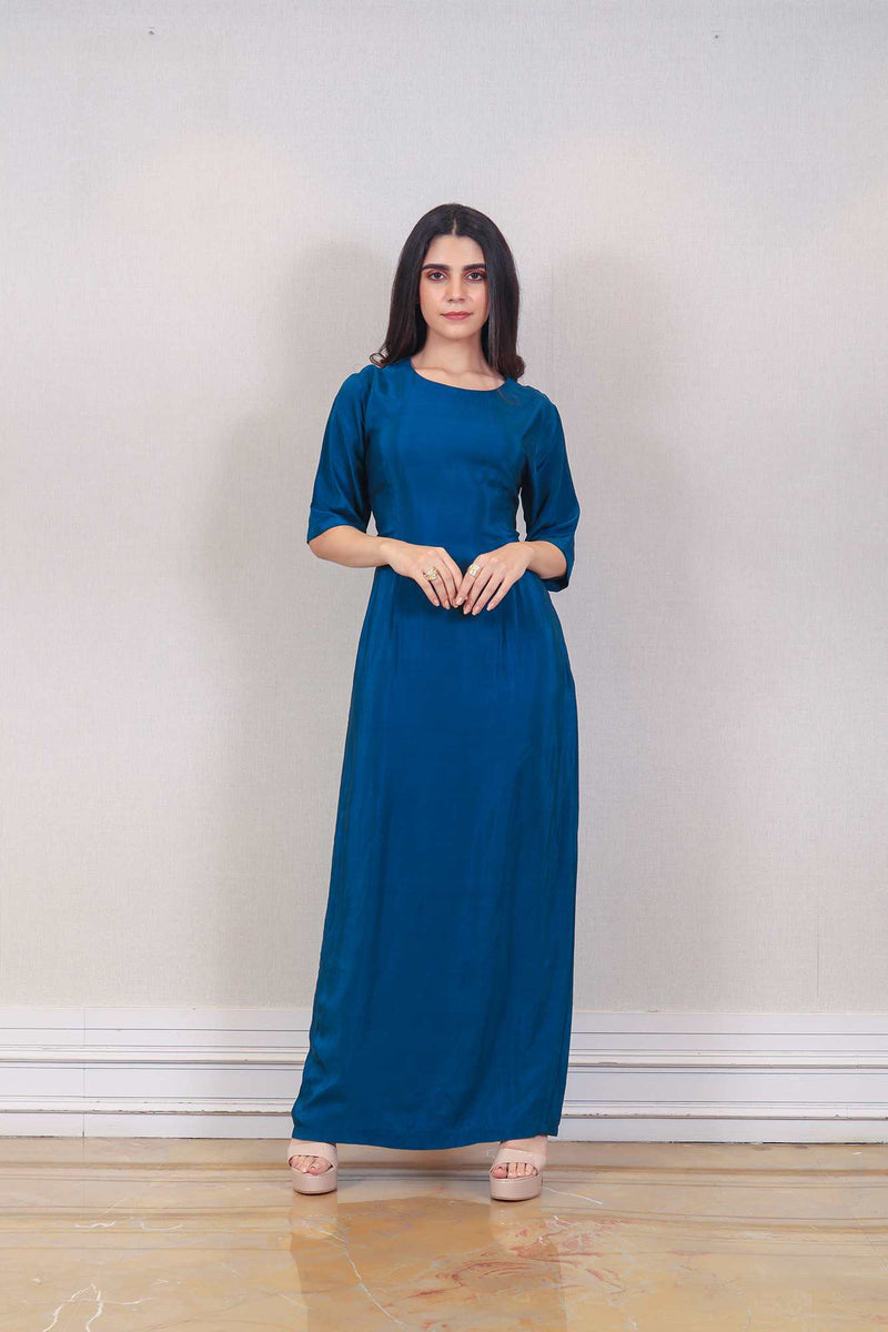 Designer Blue colour Dress sasyafashion