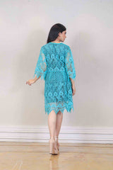Designer Light blue colour Dress sasyafashion