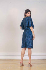 Designer Navy blue colour Dress sasyafashion