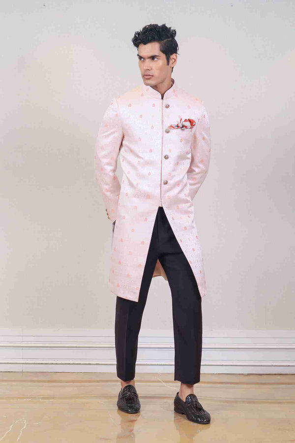 Indo Western For Men In Pink Colour sasyafashion