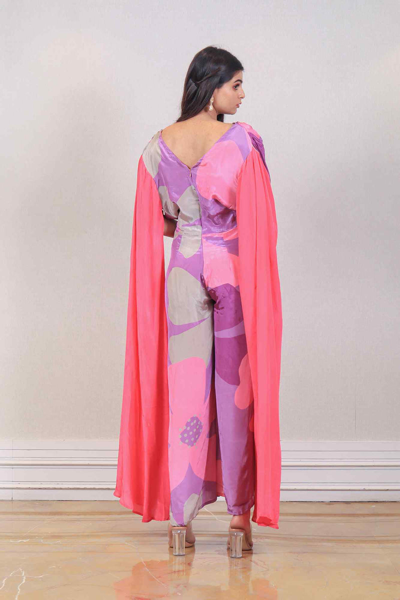 Designer Pink colour jumpsuit sasyafashion