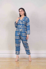 Designer Blue colour jumpsuit sasyafashion