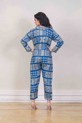 Designer Blue colour jumpsuit sasyafashion