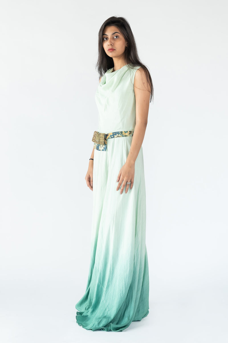 Jumpsuit in Green Ombre sasyafashion