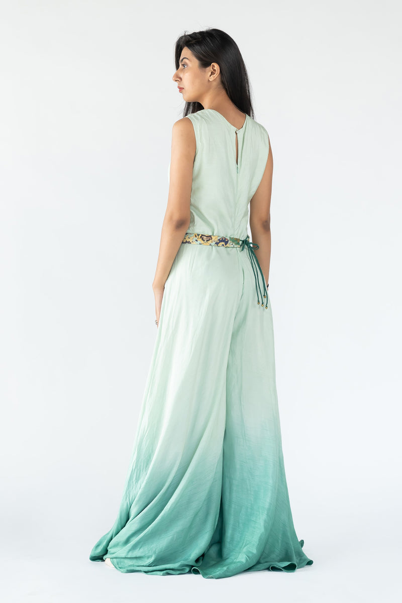 Jumpsuit in Green Ombre sasyafashion