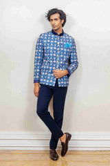 Indo Western For Men In Blue Colour sasyafashion