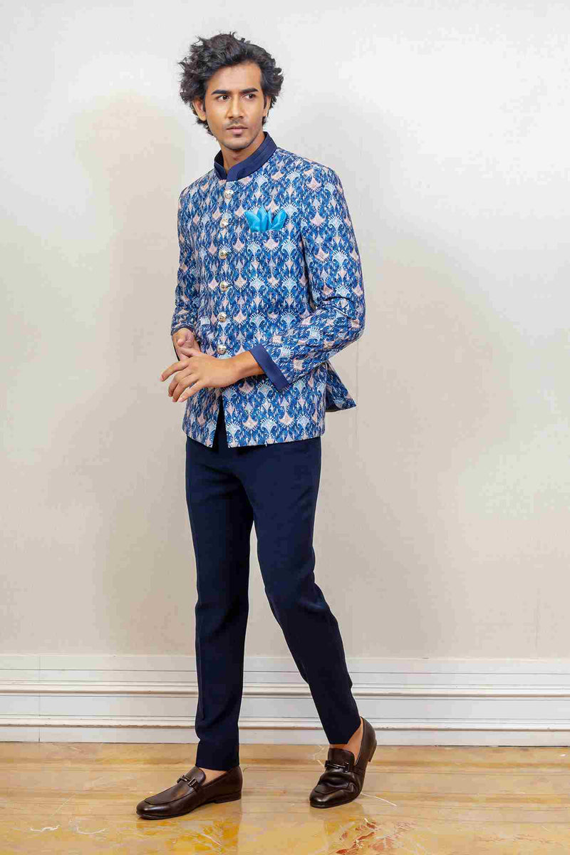 Indo Western For Men In Blue Colour sasyafashion