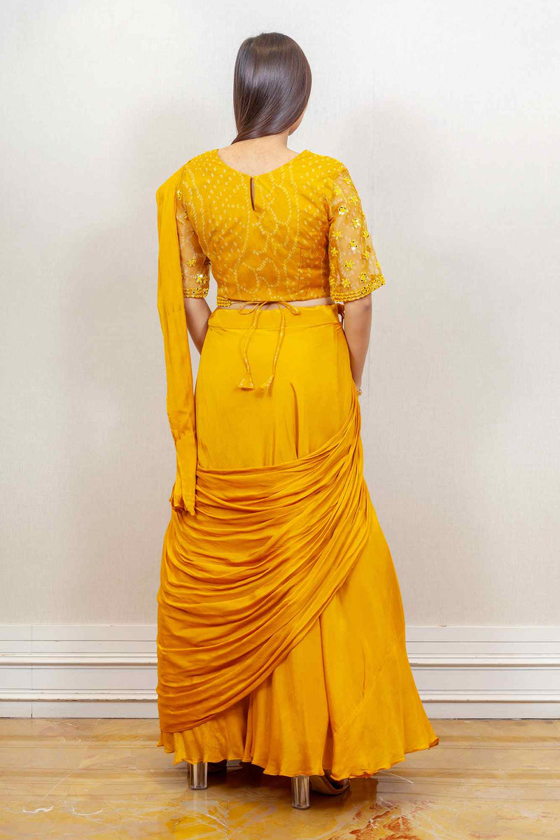 Designer Yellow Colour Skirt Top sasyafashion