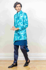 Indo Western For Men In Blue Colour sasyafashion