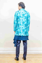 Indo Western For Men In Blue Colour sasyafashion