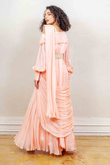 Designer Pink Colour Gown sasyafashion