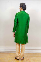 Kurta Set For Men In Green Colour sasyafashion