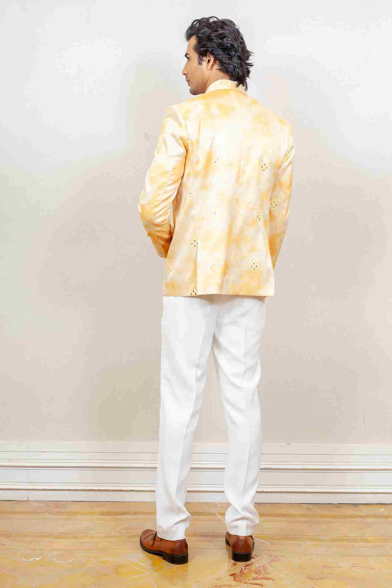 Blazer For Men In Yellow Colour sasyafashion