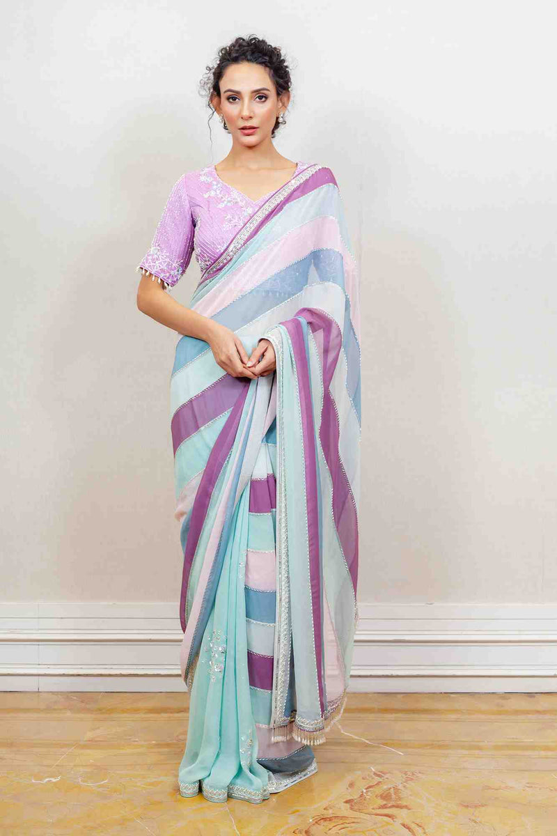 Designer White Saree sasyafashion