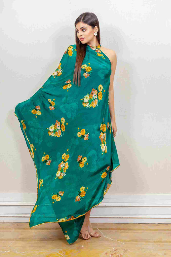 Designer Green colour Dress sasyafashion