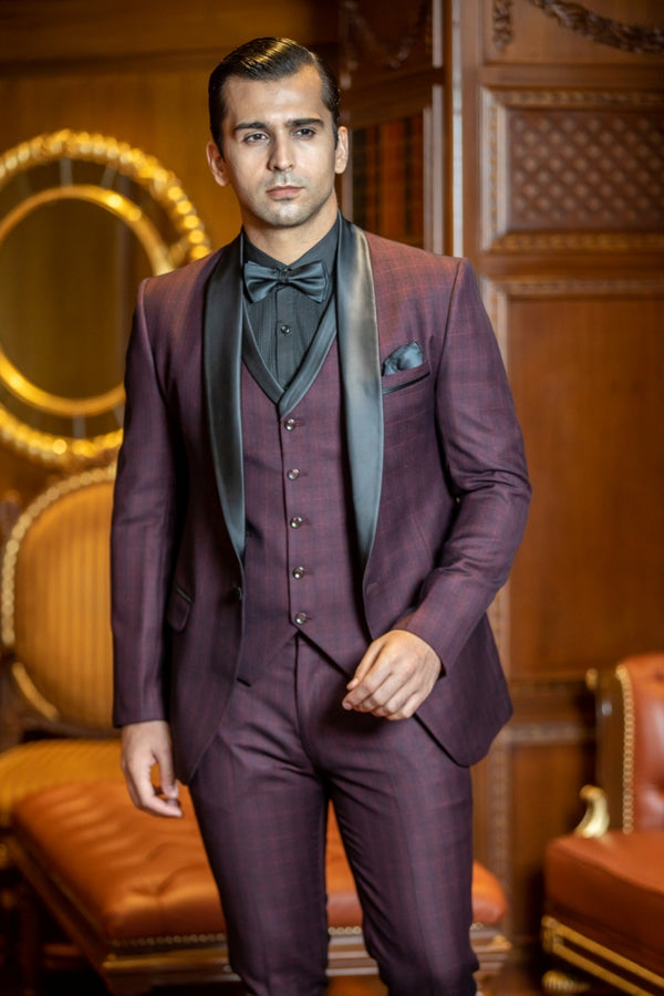 Designer Men Tuxedo In Voilet