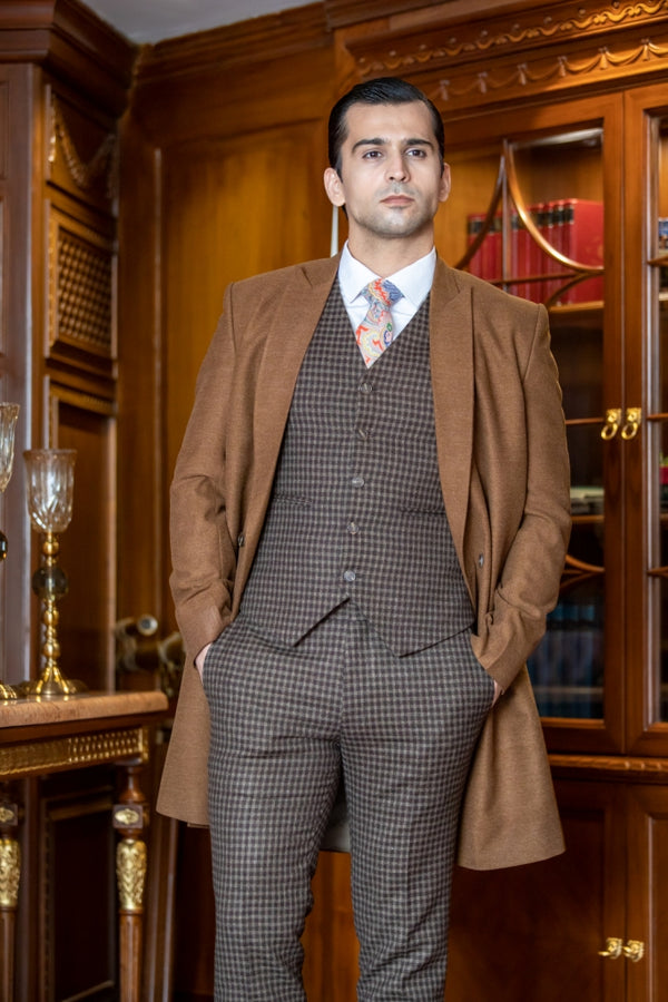 Party Wear Suit With Long Coat