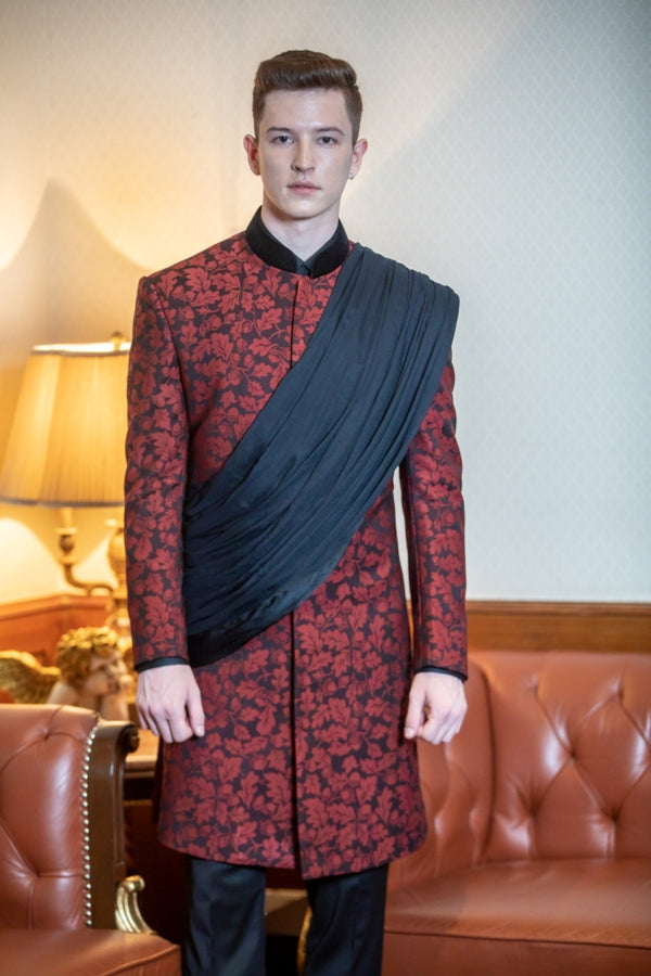 Party Wear Indo Western For Men in Silk