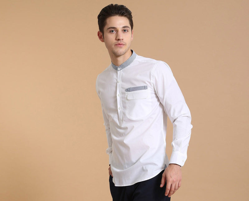 Casual Wear Shirt In White Color