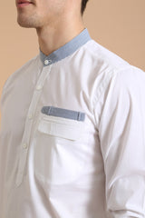 Casual Wear Shirt In White Color