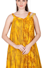Casual Wear Tunic In Yellow Color