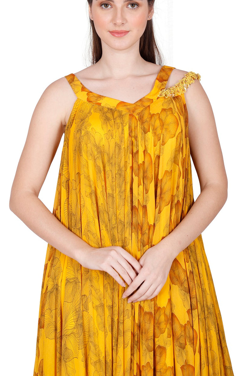 Casual Wear Tunic In Yellow Color
