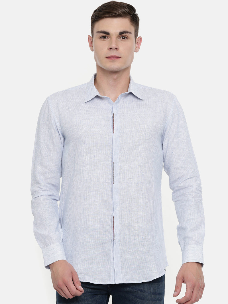 Blue Stripe Linen Shirt