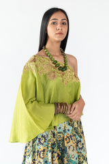 Off Shoulder in Light Green Colour sasyafashion