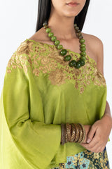 Off Shoulder in Light Green Colour sasyafashion