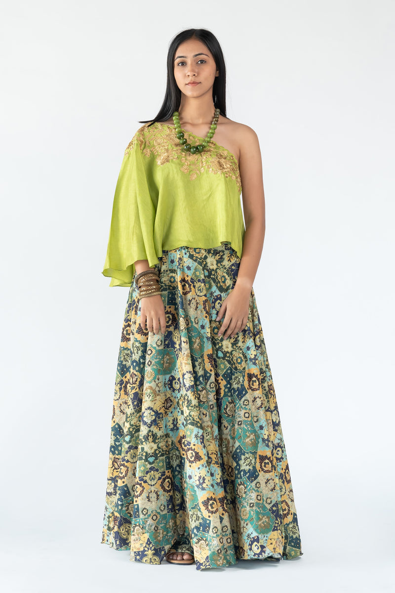 Off Shoulder in Light Green Colour sasyafashion