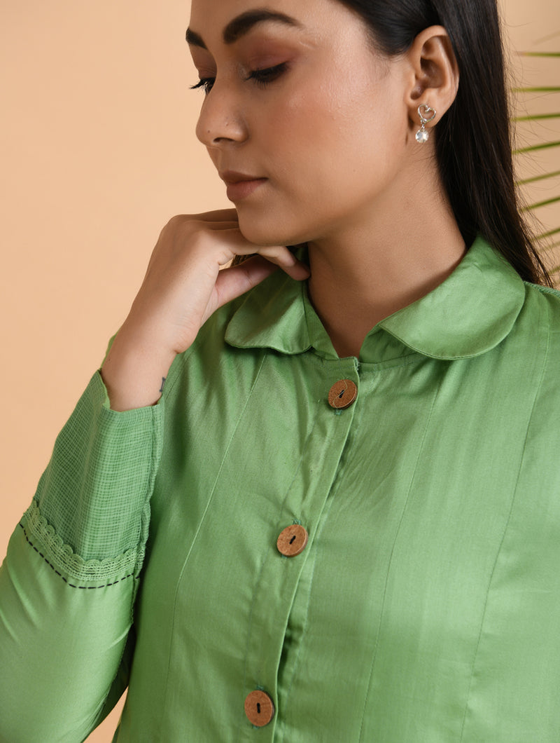 Designer/ Indo Western Kurta In Green Color