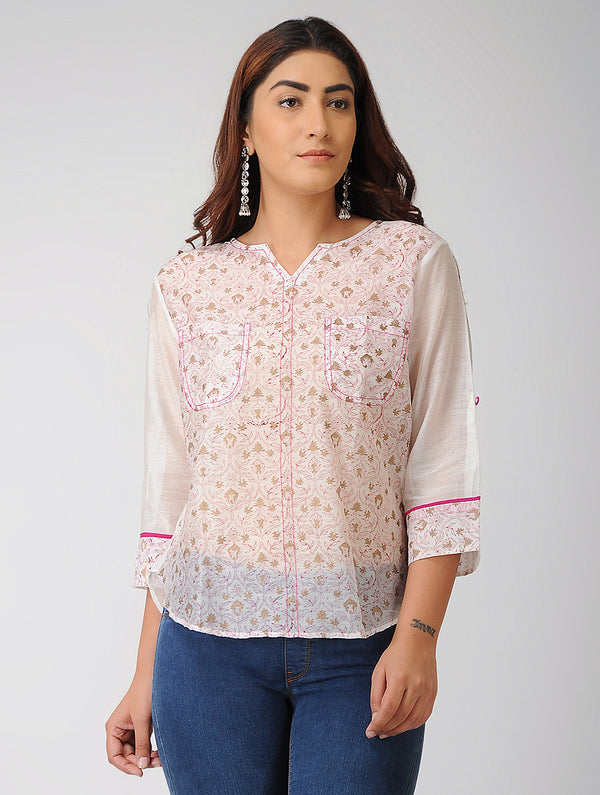 Designer/ Womenswear Shirt In Ivory Color